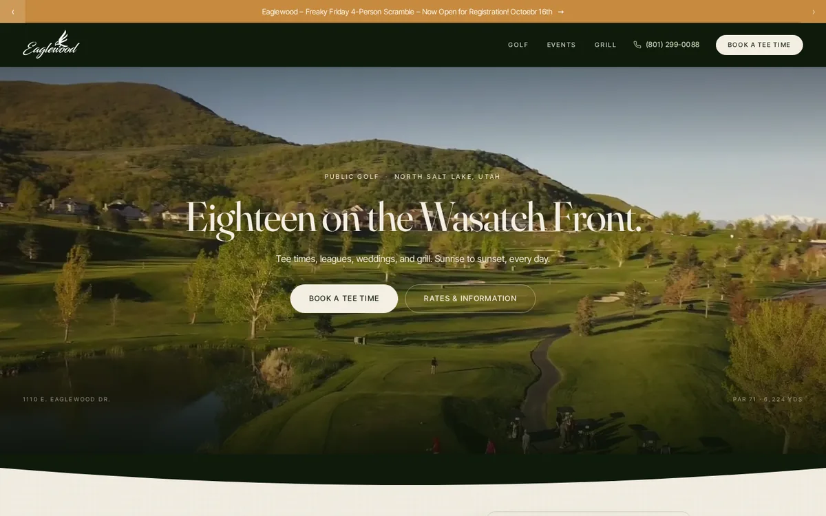 Eaglewood Golf Course website